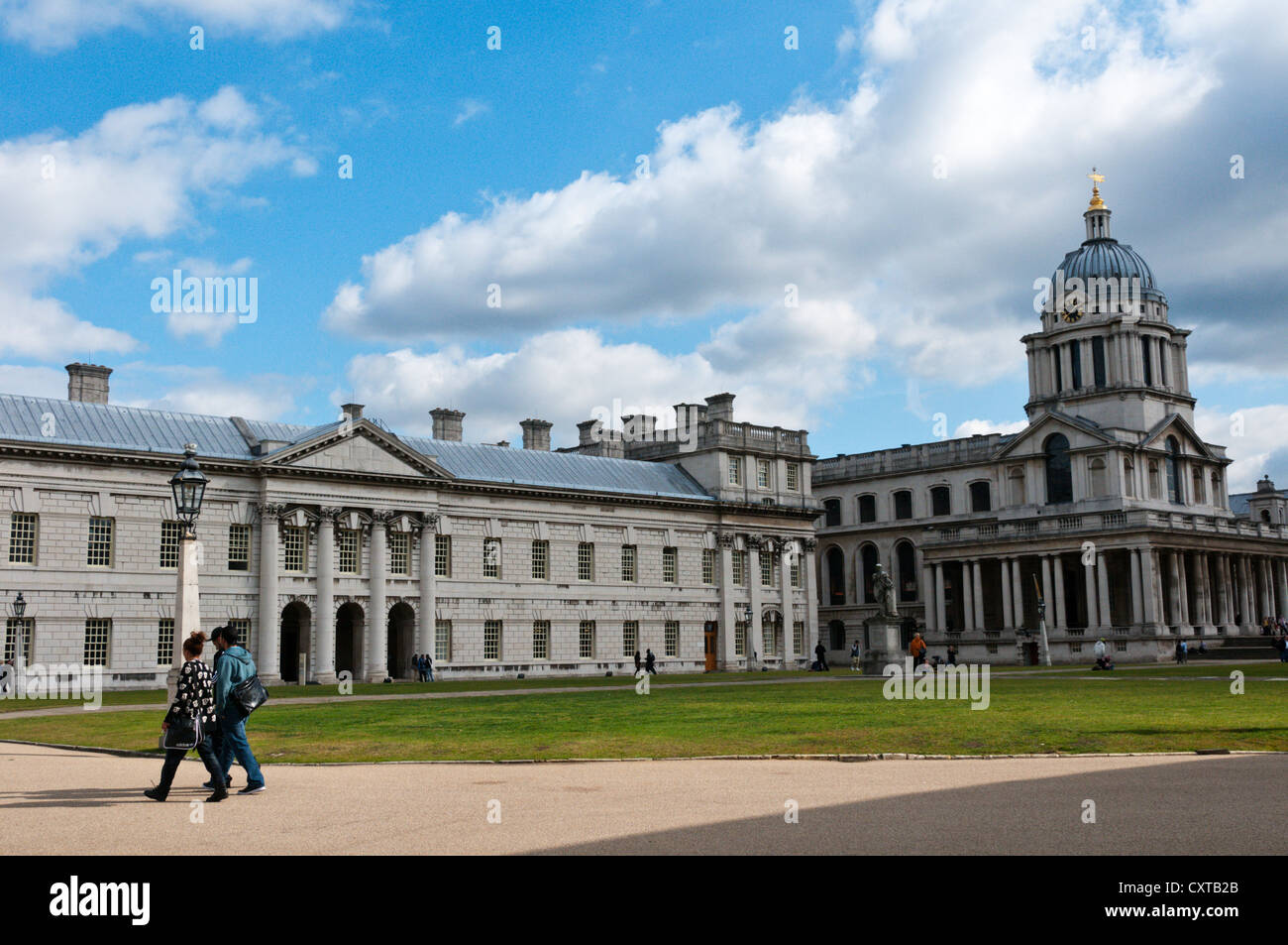 Teil von Greenwich University in der Königin-Block von der alten Royal Naval College in Greenwich. Stockfoto