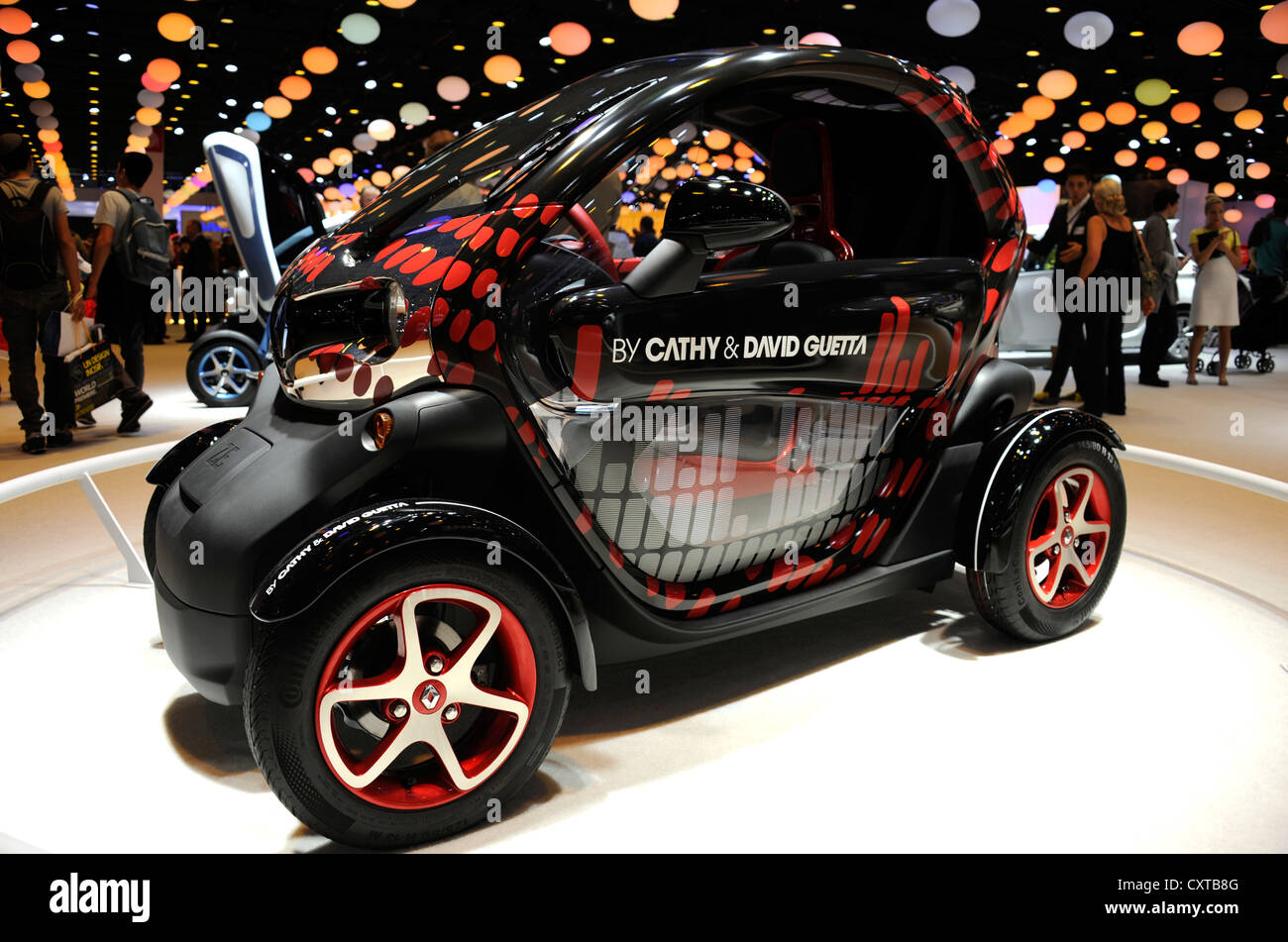 Renault Twizy von Cathy und David Guetta, Elektroauto, emissionsfrei, Paris Motor Show, Frankreich Stockfoto