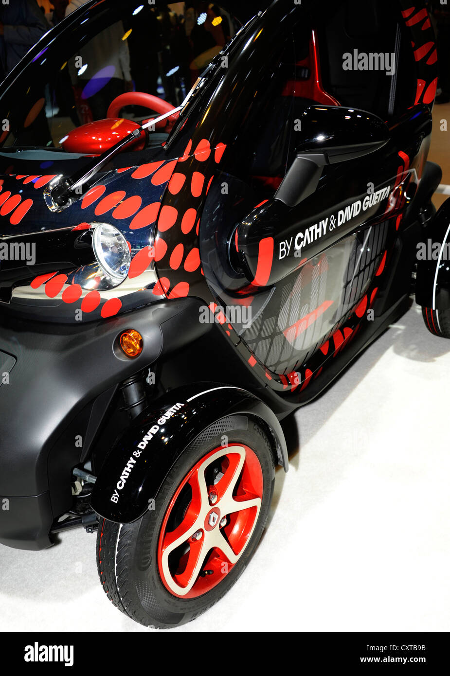 Renault Twizy von Cathy und David Getta, Elektroauto, emissionsfrei, Paris Motor Show, Frankreich Stockfoto