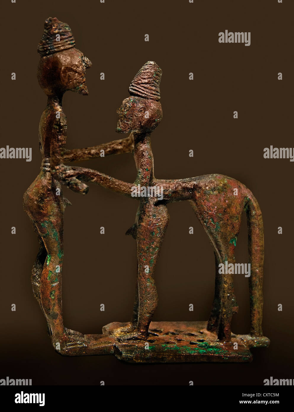 Bronze Mann und Zentaur (halb Mensch halb Pferd) griechische geometrische 8. Jahrhundert v. Chr. griechische Griechenland Stockfoto