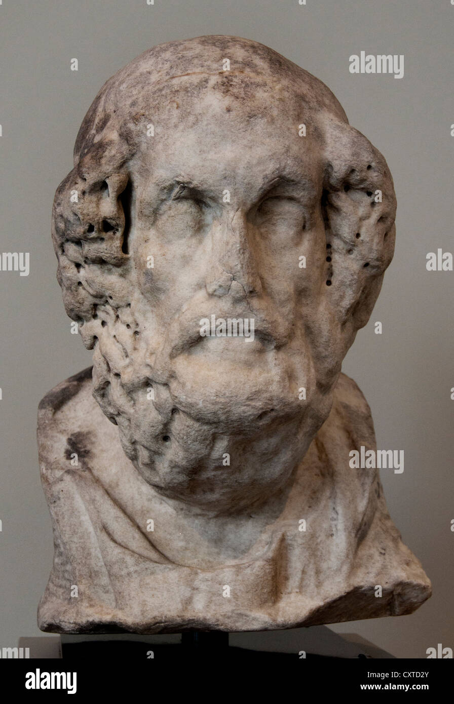 Homer Caetani Roman kopieren 2 Cent AD von einem griechischen original1 - 2 Cent BC Homeros Ilias Odyssee griechischen epischen Dichter Griechenland Autor Stockfoto