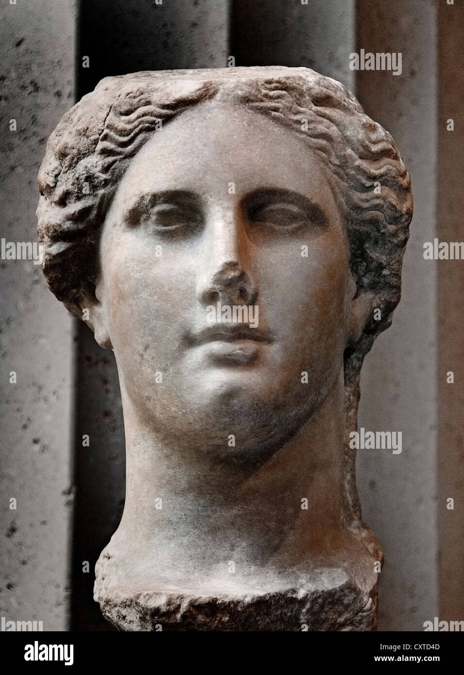 Marmorkopf der ptolemäischen Königin griechisch hellenistischen Griechenland 270-250 v. Chr. Stockfoto