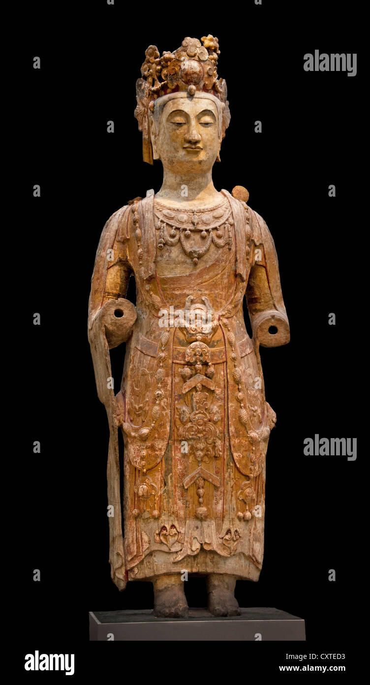 Bodhisattva Avalokiteshvara Guanyin nördlichen Qi-Dynastie ca. 550-560 China Sandstein 419 cm Chinesisch Stockfoto