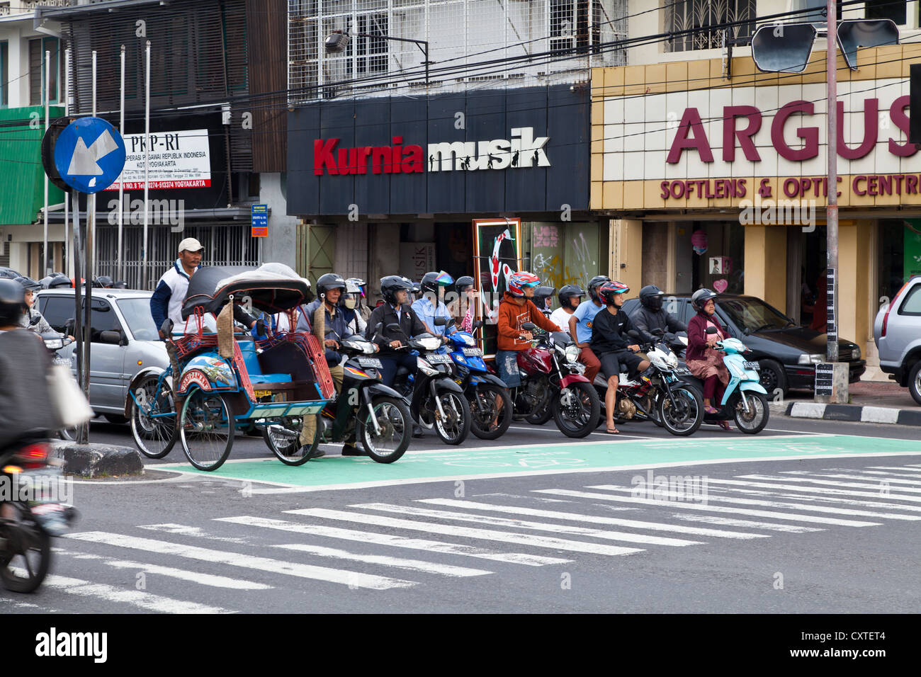 Mopeds in Yogyakarta, Indonesien Stockfoto