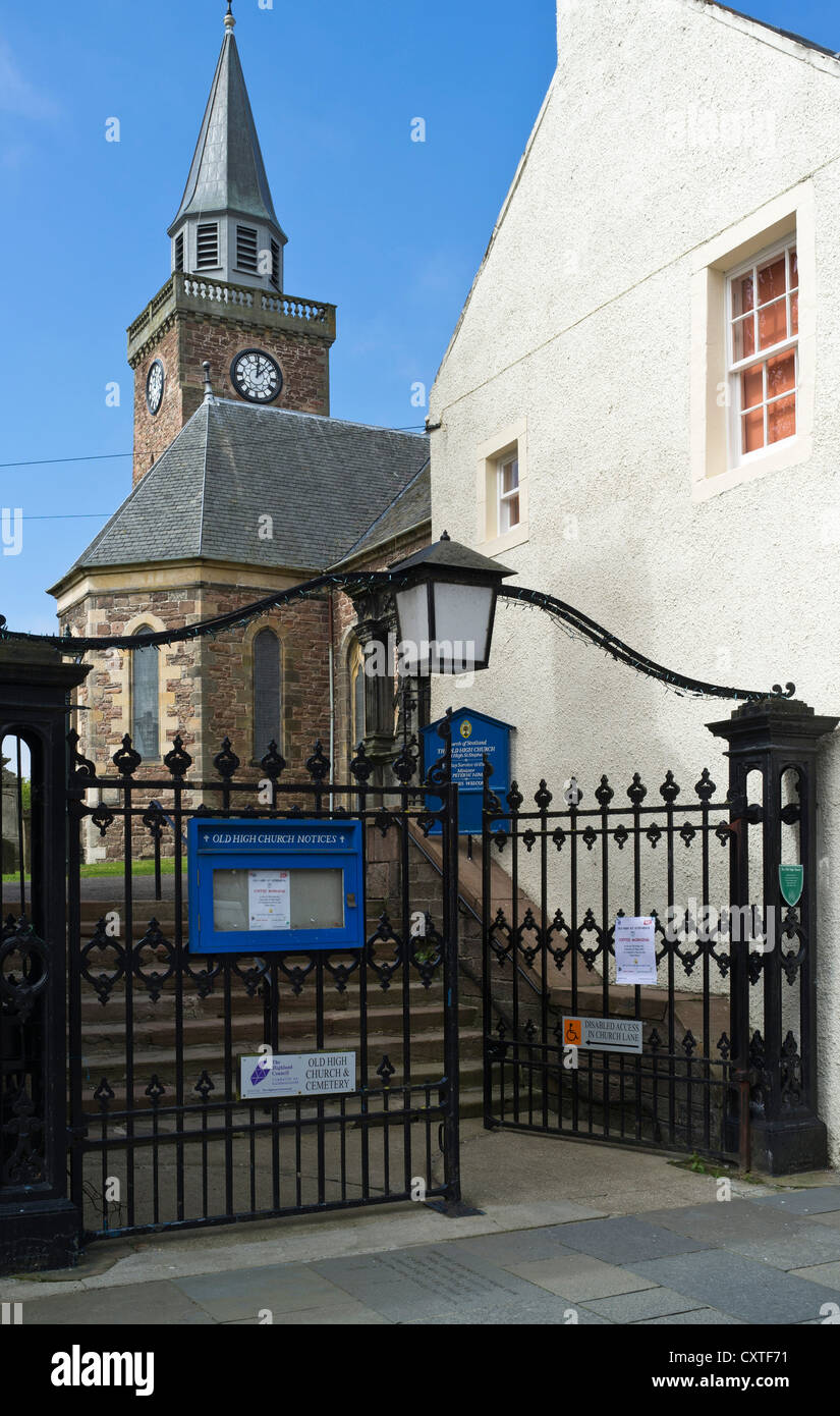 dh Old High Church INVERNESS INVERNESSSHIRE Church of Scotland town Pfarrkirche Eingangstor großbritannien Stockfoto