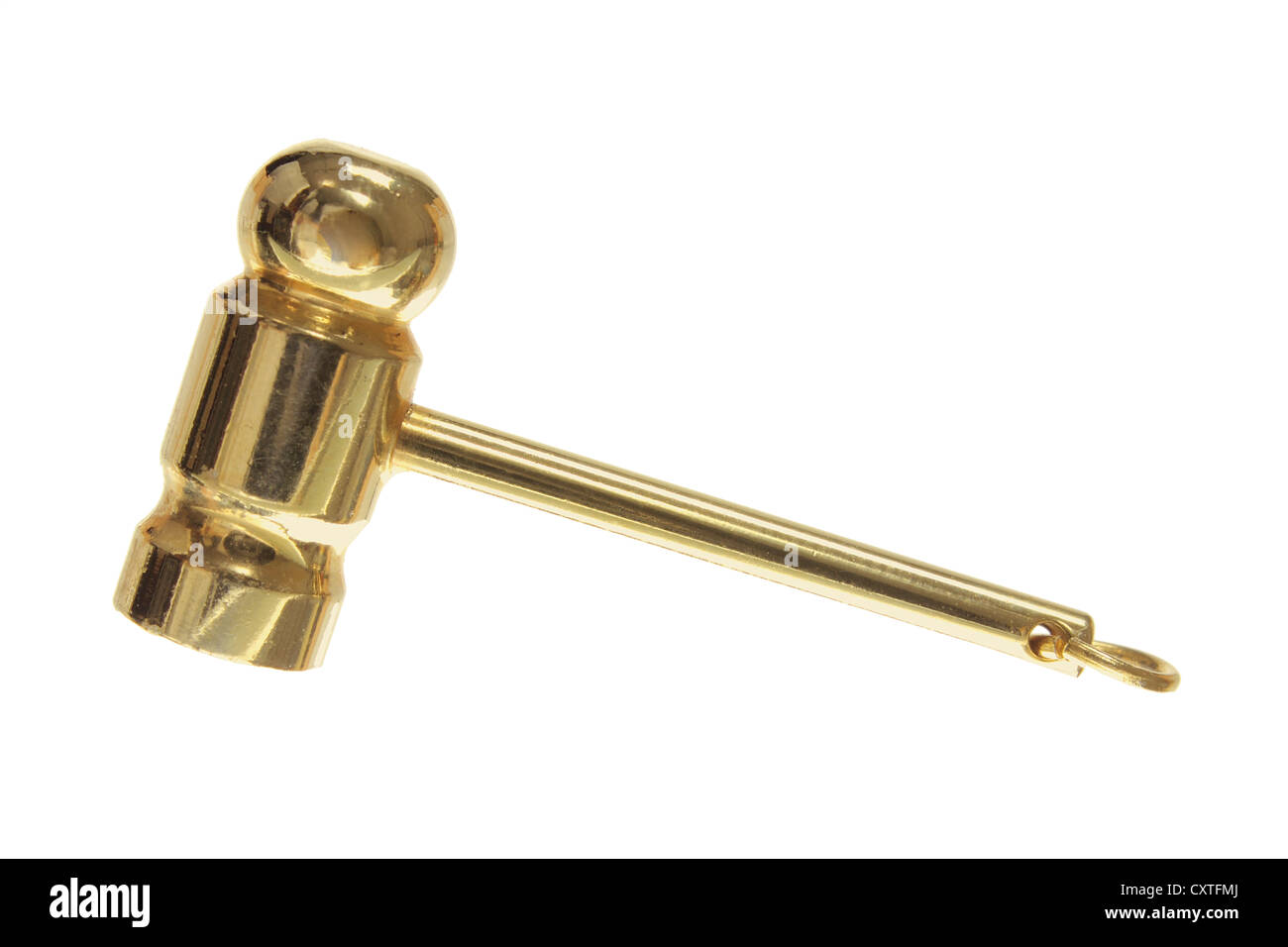 Goldener Hammer Charme Stockfoto