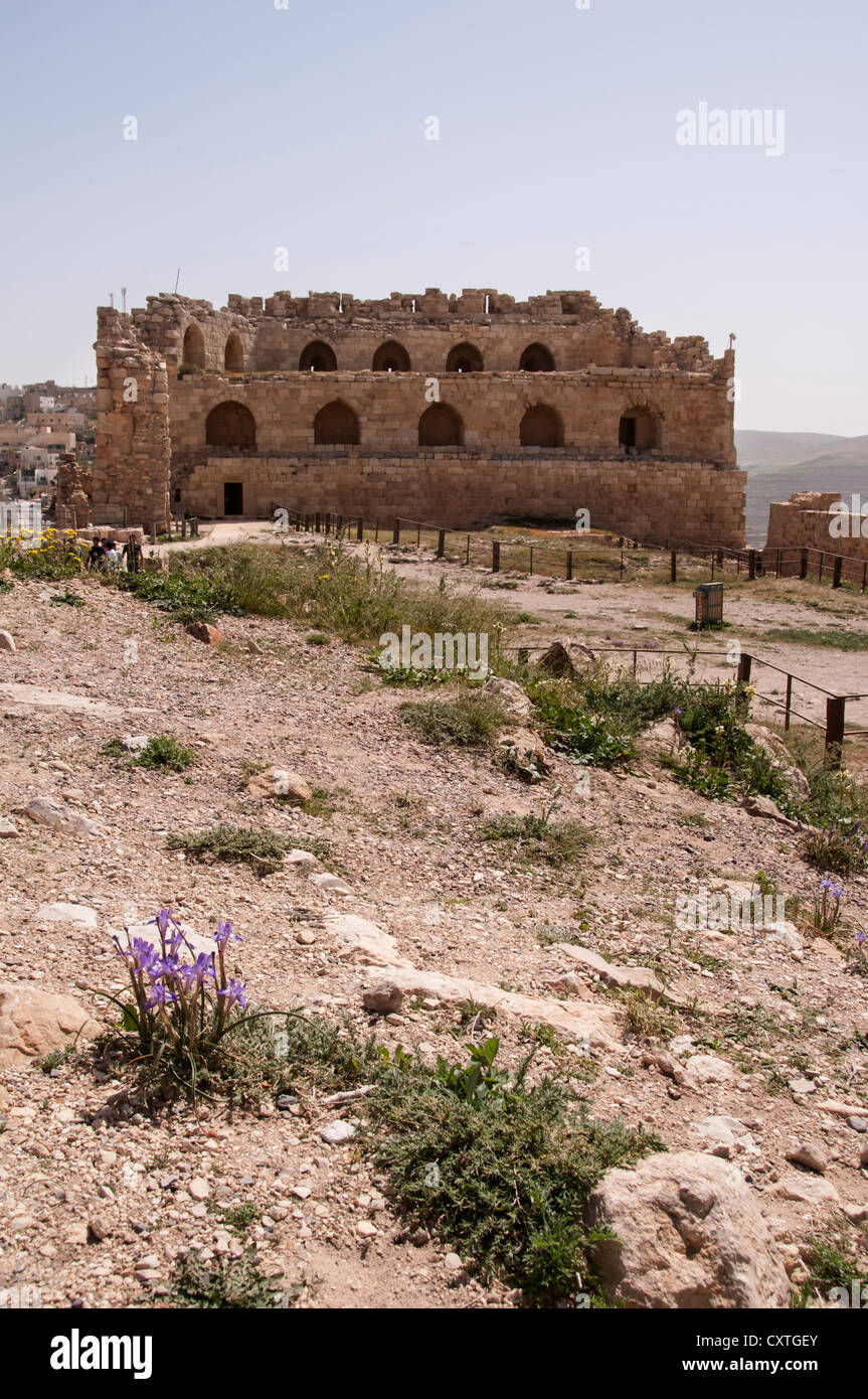 Der Bergfried, Karak Schloß, Karak, Jordanien Stockfoto