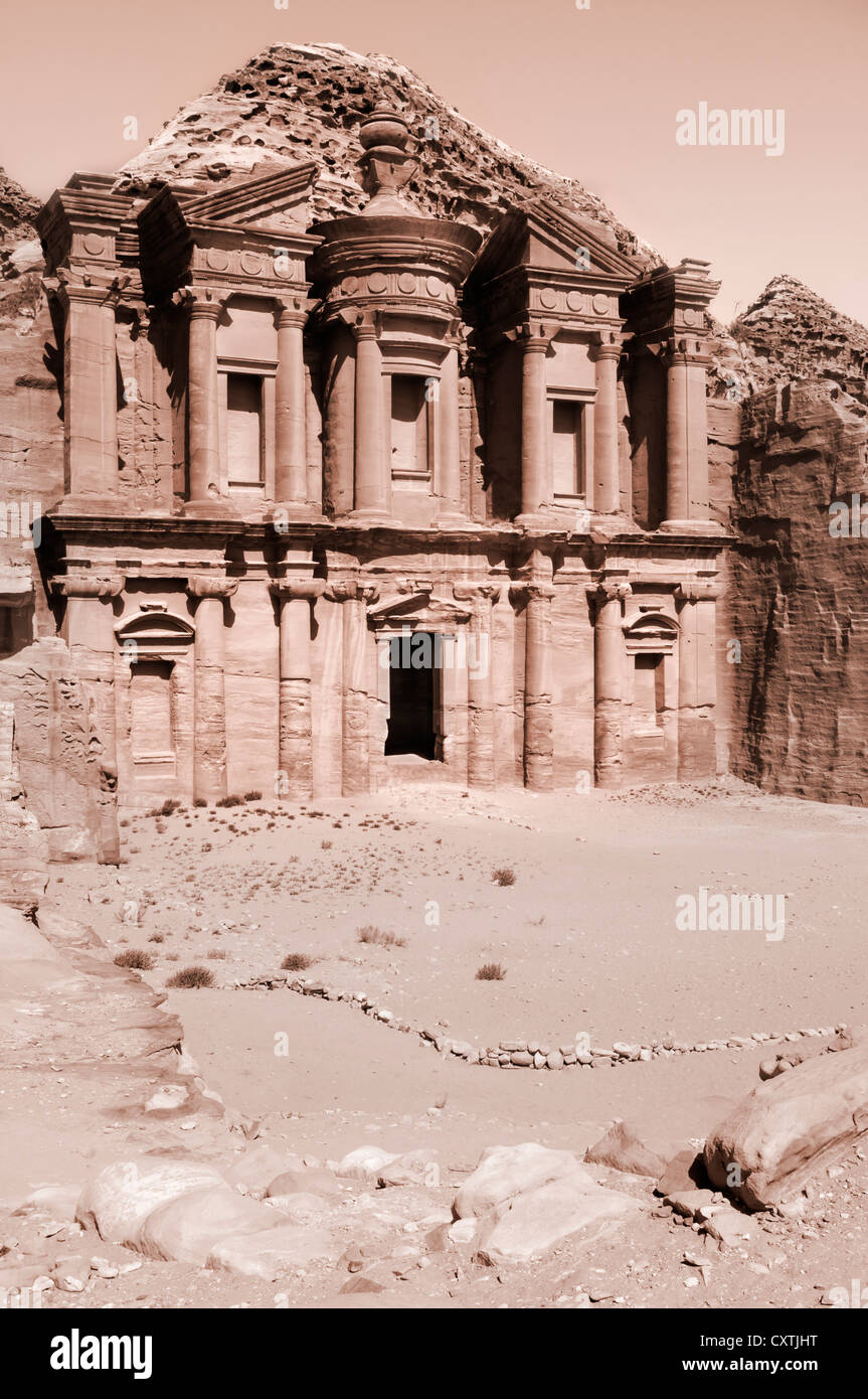 Das Kloster (Ed-Dier), Petra, Jordanien Stockfoto