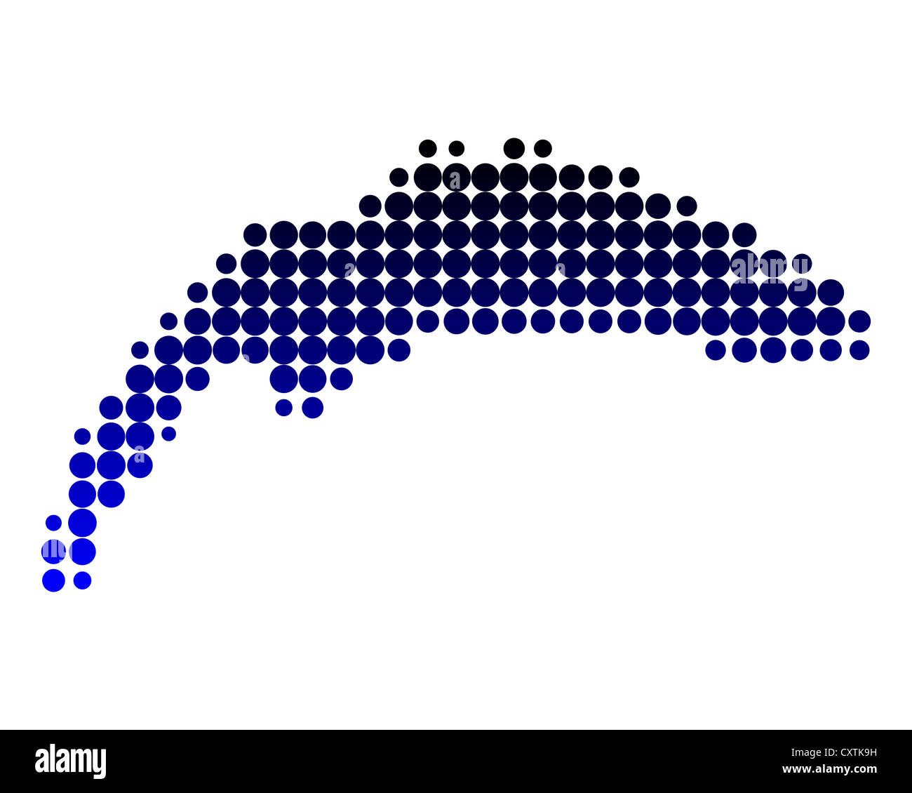 Karte des Genfer Sees Stockfoto