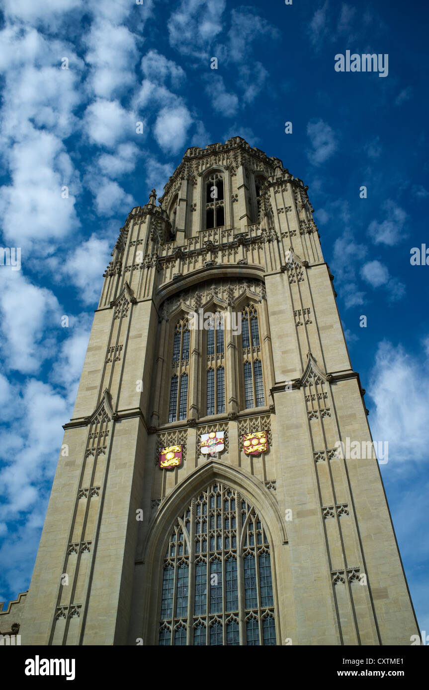 dh Wills Memorial Building CLIFTON BRISTOL ENGLAND Victorian University of Bristol Gothic Turm historische Architektur Stockfoto