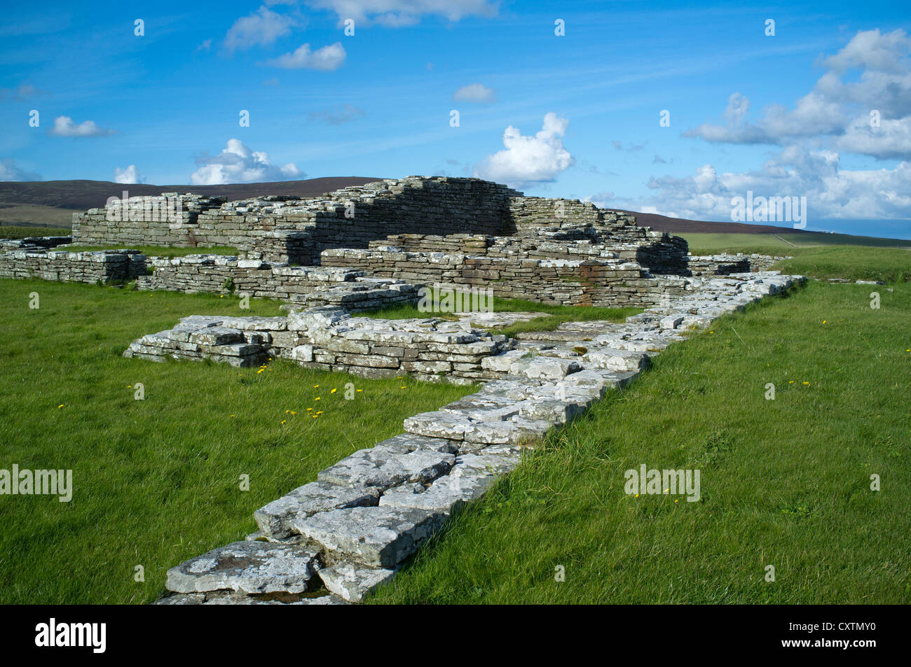 Dh Cubbie Roos Schloss WYRE ORKNEY Viking Ruinen der Nordländer Burg Archäologie vikings Schottland Stockfoto