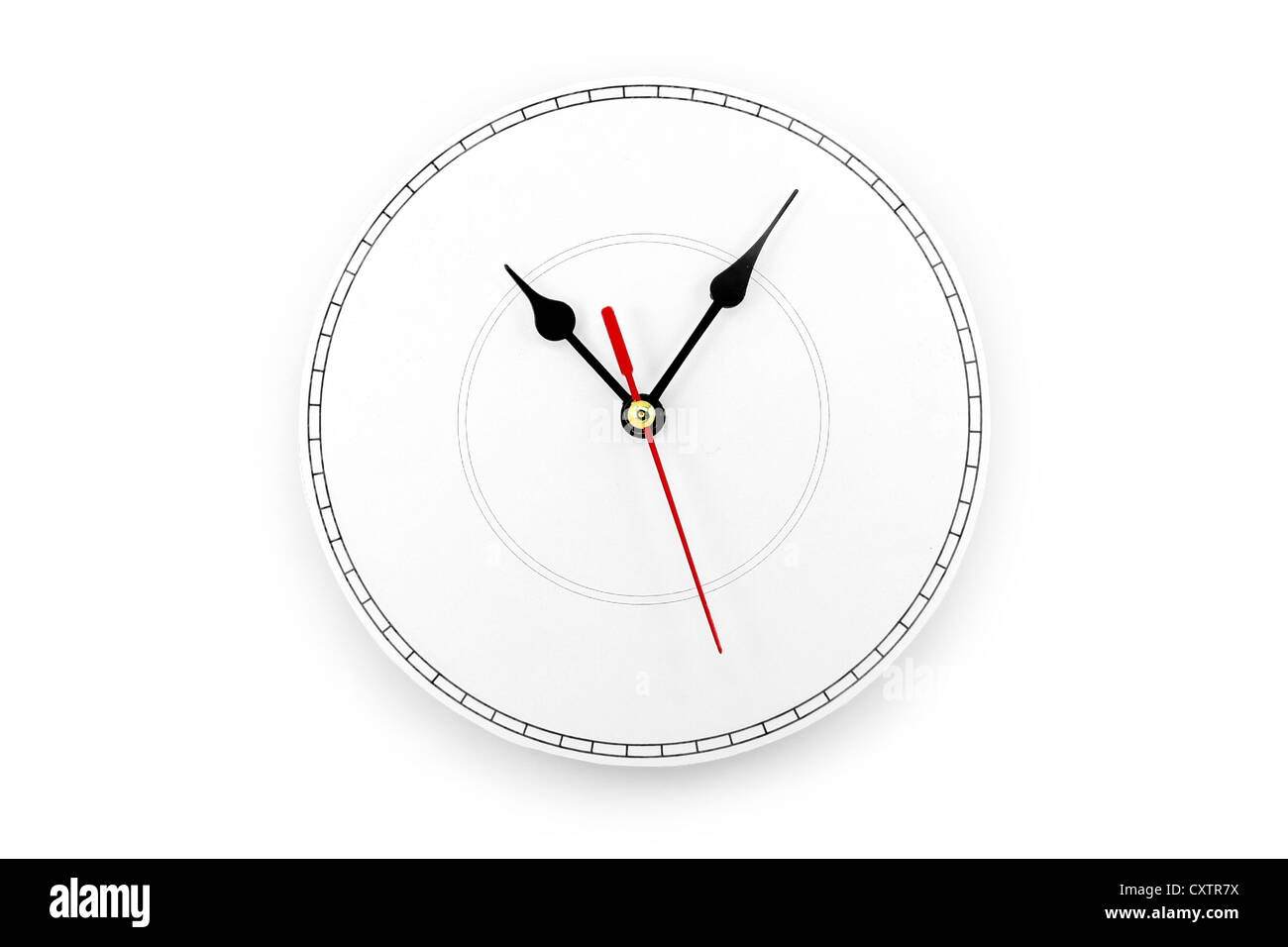 leere Zifferblatt, Konzept der Zeit Stockfoto