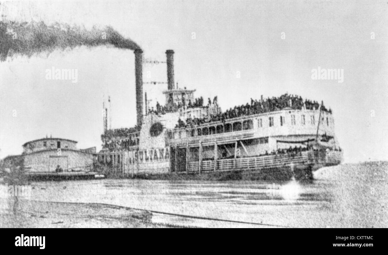Ill-fated "Sultana," Helena, Arkansas, 27. April 1865 Stockfoto