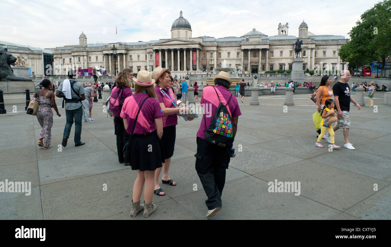 Spiele-Hersteller auf dem Trafalgar Square während der Paralympischen Spiele London England UK Stockfoto