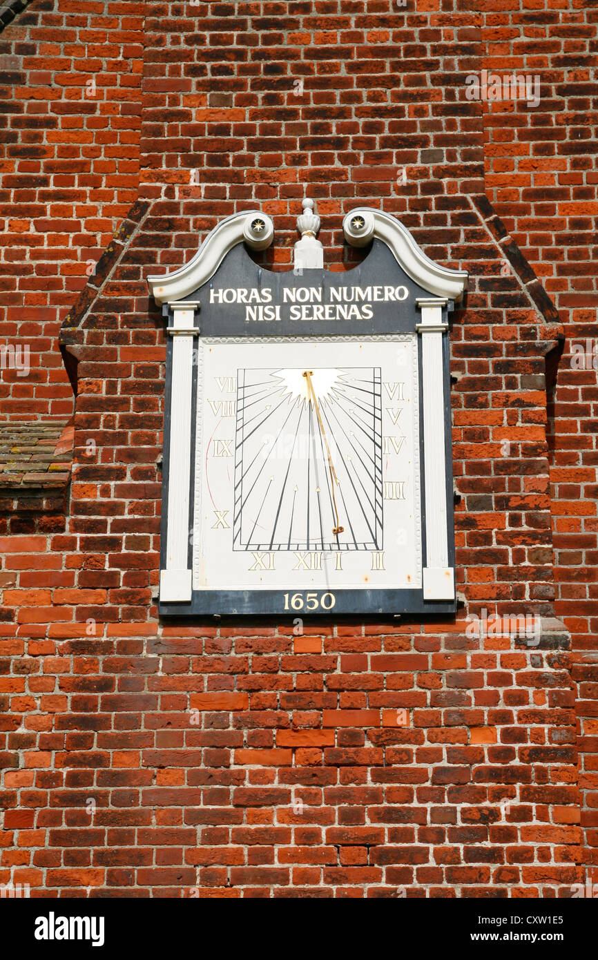 Moot Hall Sonnenuhr 1650 Aldeburgh Suffolk England U Stockfoto