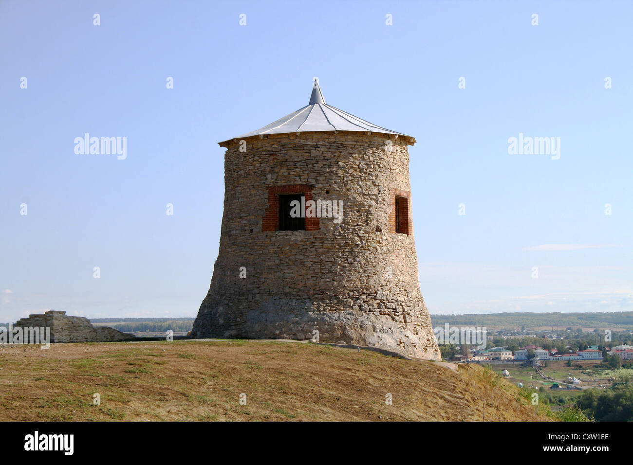 Turm der alten Festung (des Teufels Stadt) in Elabuga, Tatarstan, Russland Stockfoto