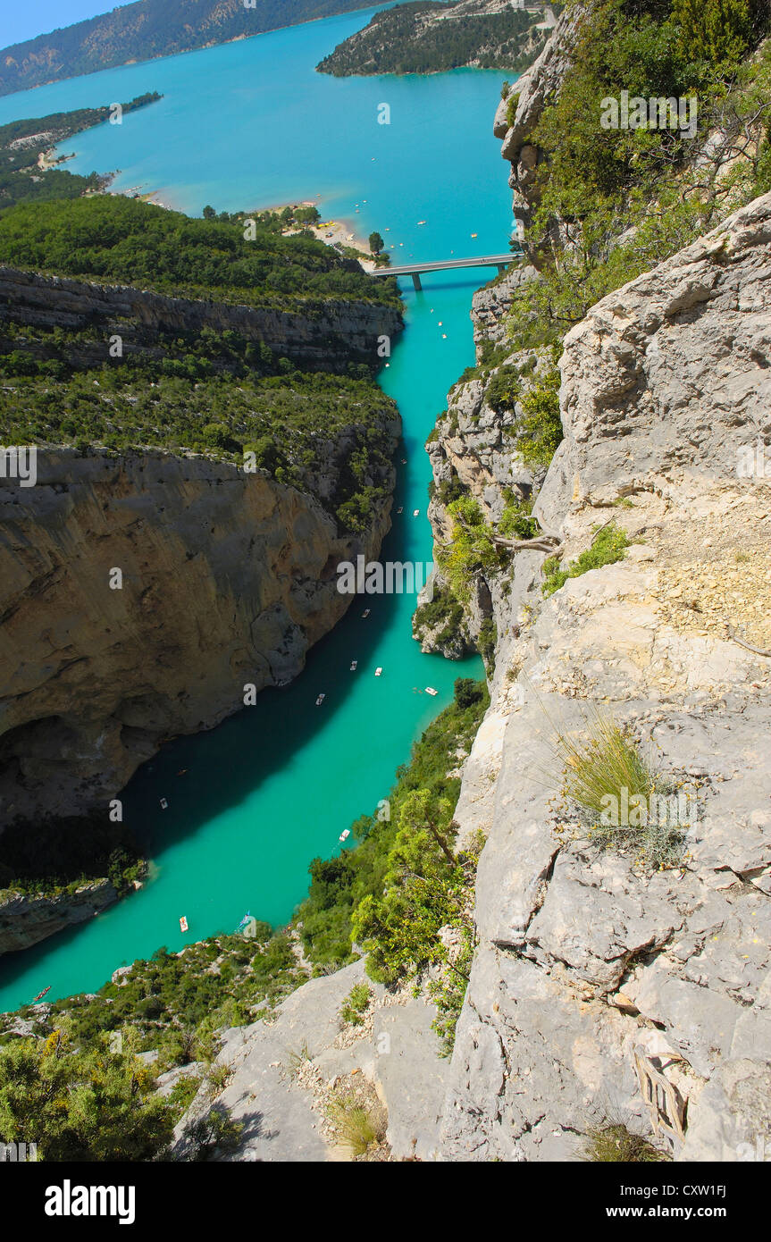 Lac de Ste Croix, St. Croix See. Provence, Gorges du Verdon, Provence-Alpes-Cote-´ Azur, Europa Stockfoto