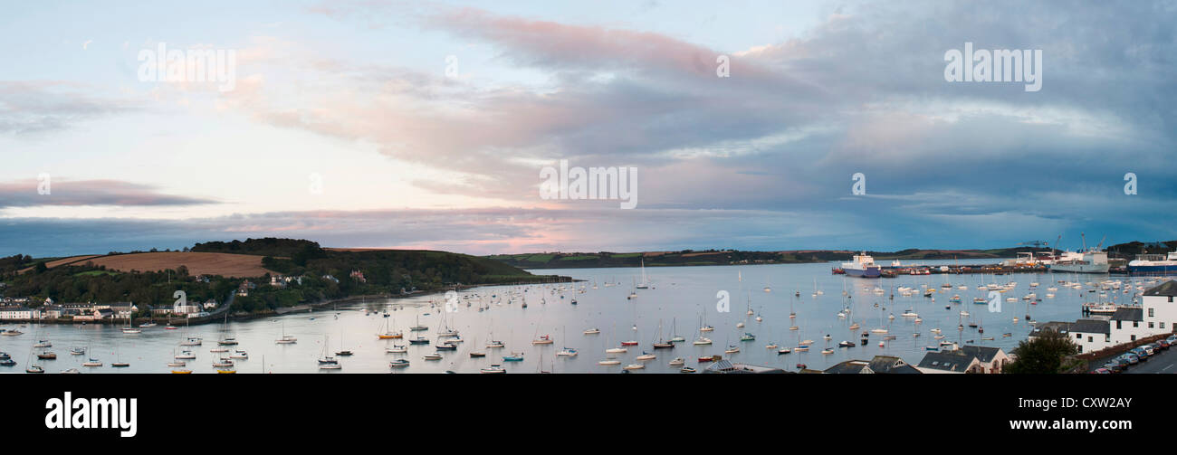 Falmouth Bay Panorama Stockfoto