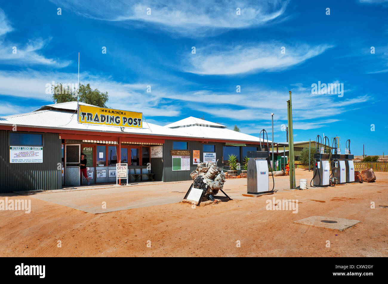 Innamincka Trading Post in Südaustraliens entlegenen Wüsten. Stockfoto