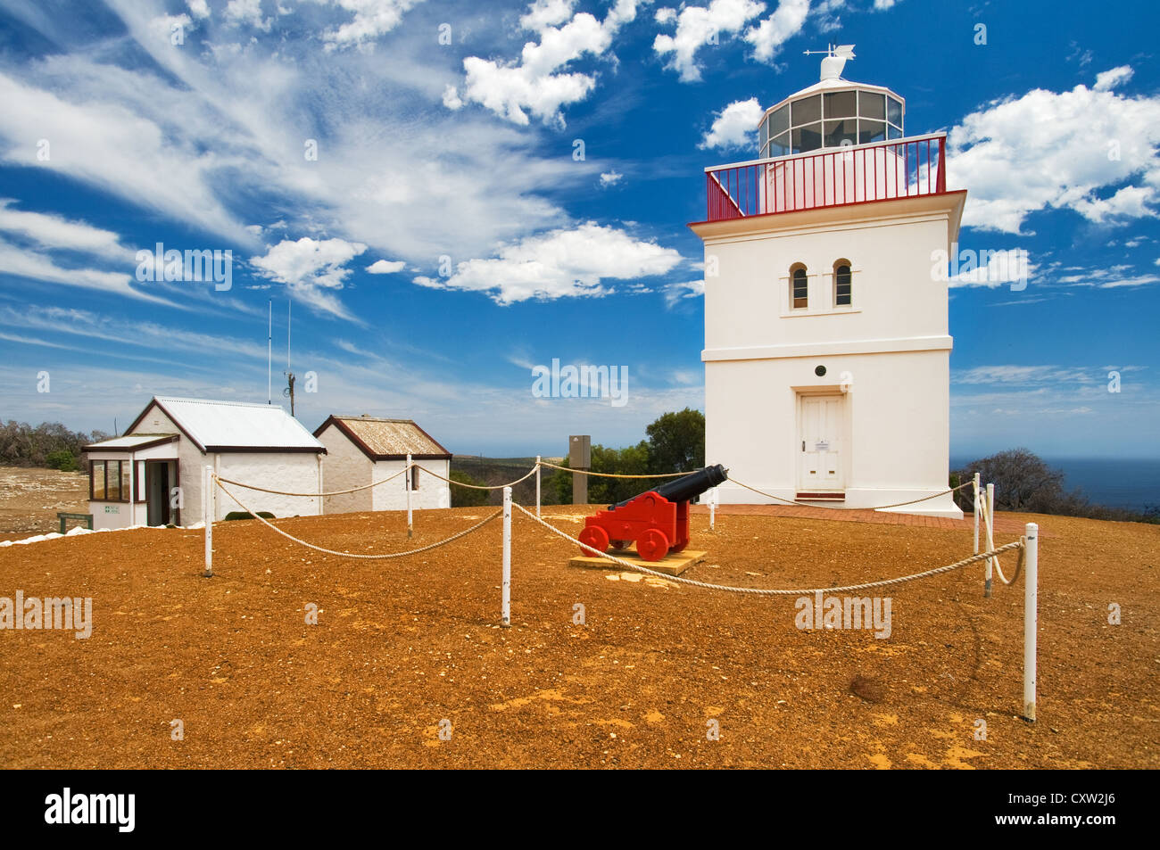 Cape Borda Leuchtturm an der nordwestlichen Spitze von Kangaroo Island. Stockfoto