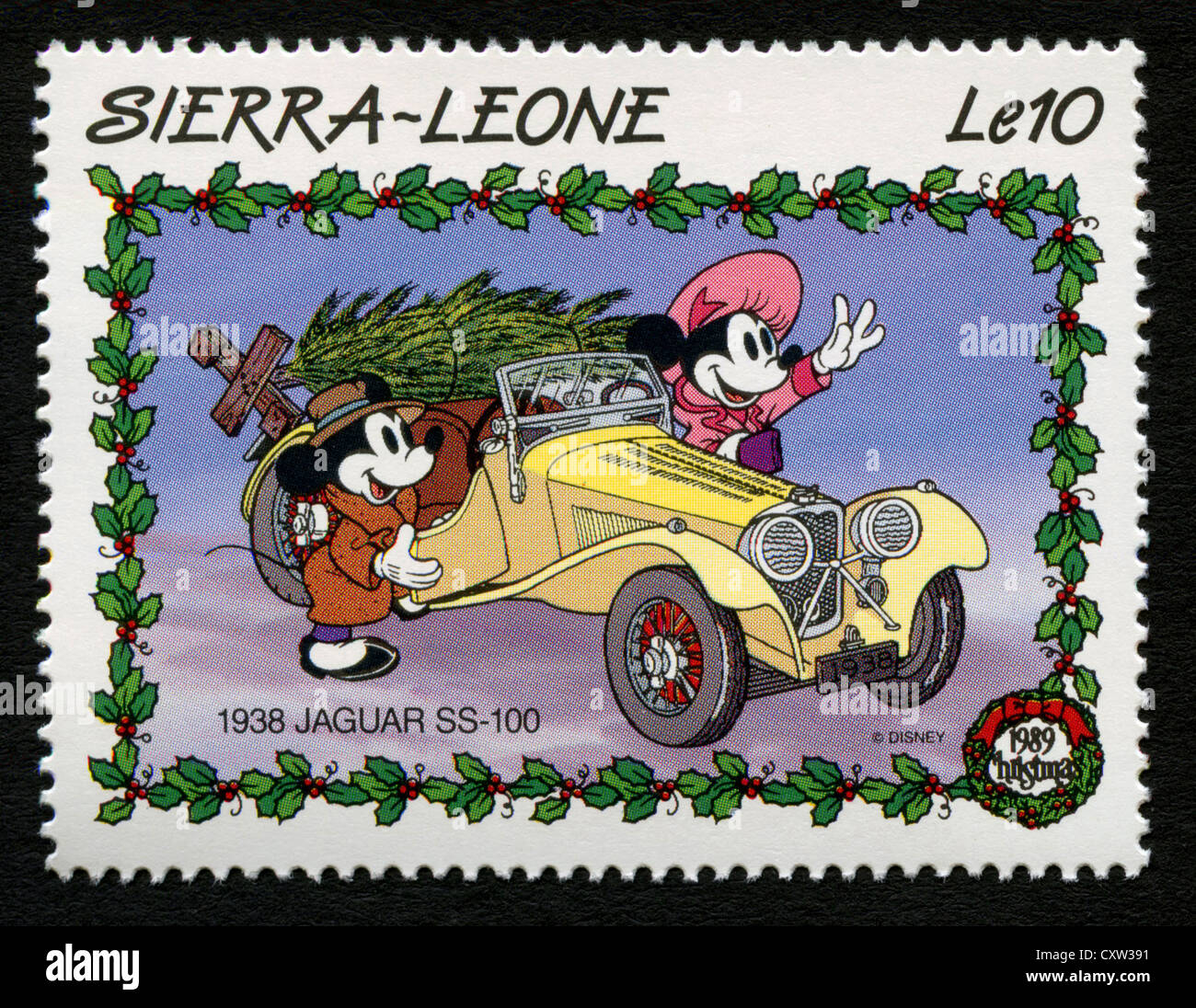 Sierra Leone-Briefmarke - Disney-Comic-Figuren - Mickey Mouse Stockfoto