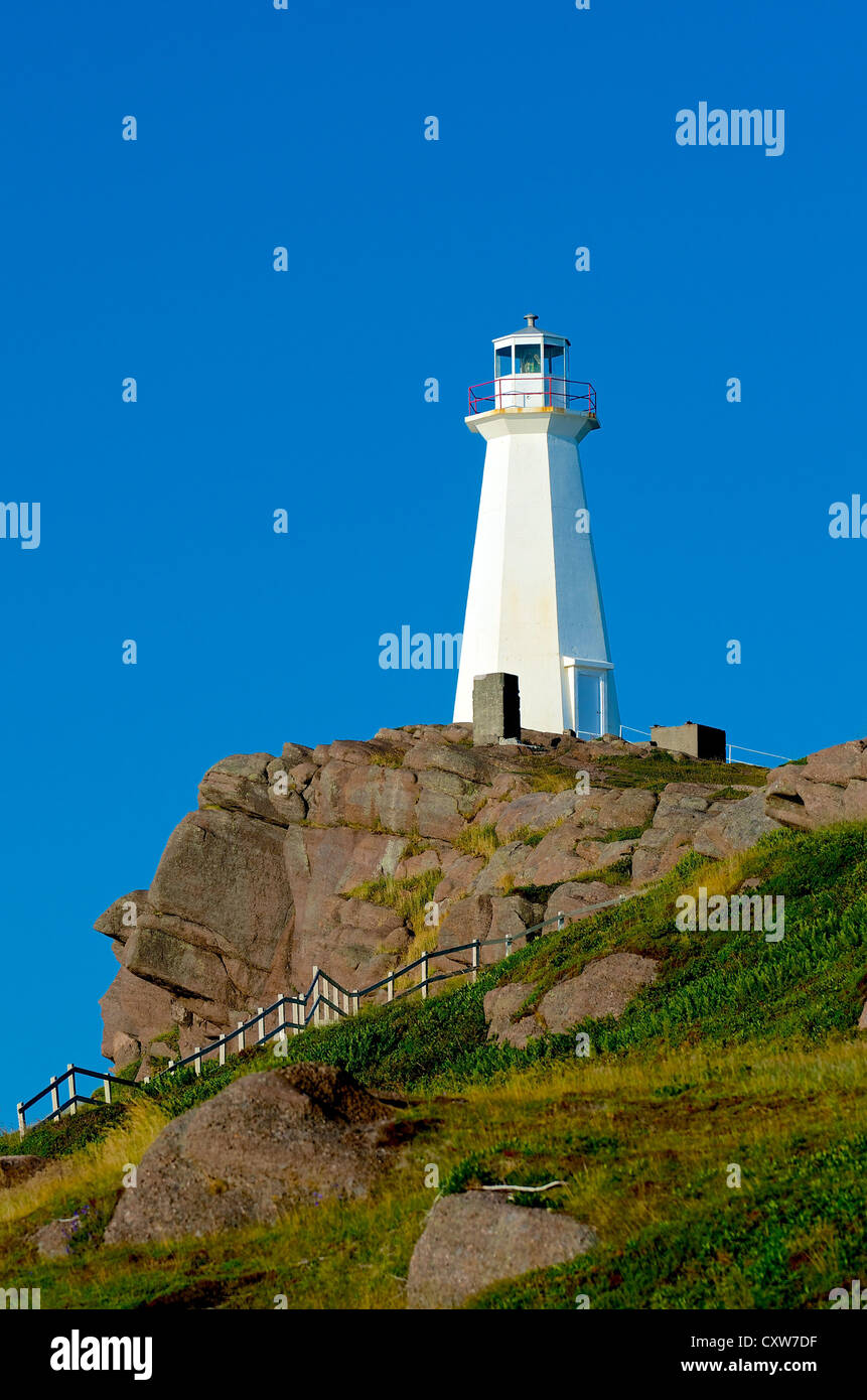 Leuchtturm am Cape Spear, Neufundland, Kanada. Die meisten östlicher Punkt in Nordamerika Stockfoto