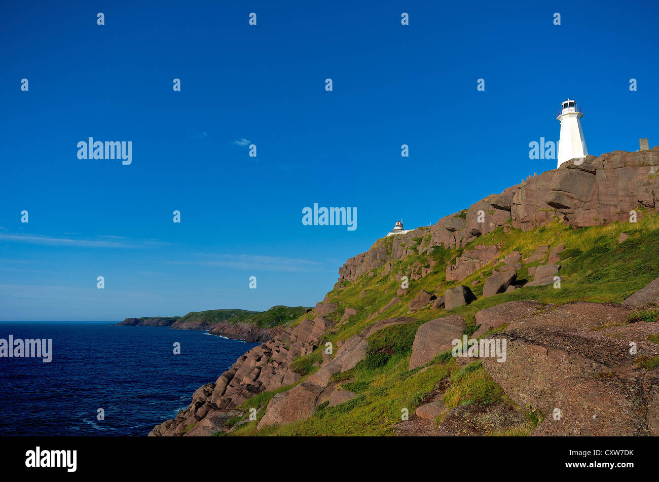 Leuchtturm am Cape Spear, Neufundland, Kanada. Die meisten östlicher Punkt in Nordamerika Stockfoto