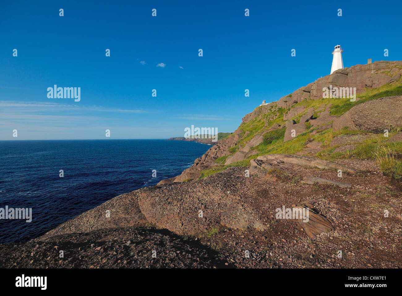 Leuchtturm am Cape Spear, Neufundland, Kanada. Die meisten östlicher Punkt in Nordamerika Stockfoto