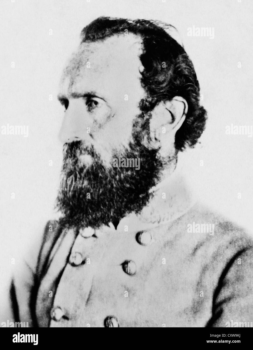 Vintage-Porträt von Thomas Stonewall Jackson. Stockfoto