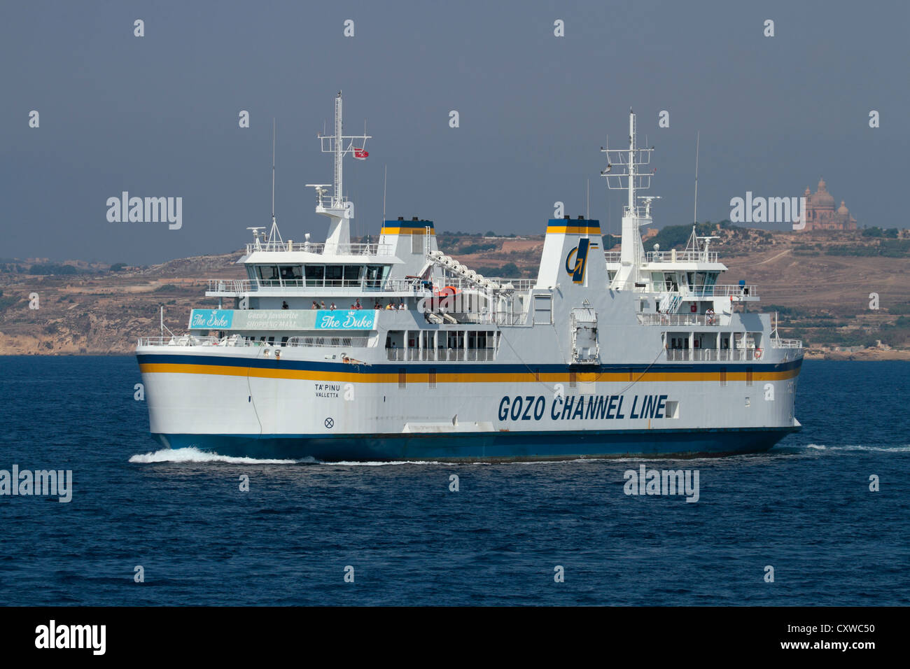 Die Gozo Channel Line Fähre Ta' Pinu Überfahrt von Gozo, Malta Stockfoto