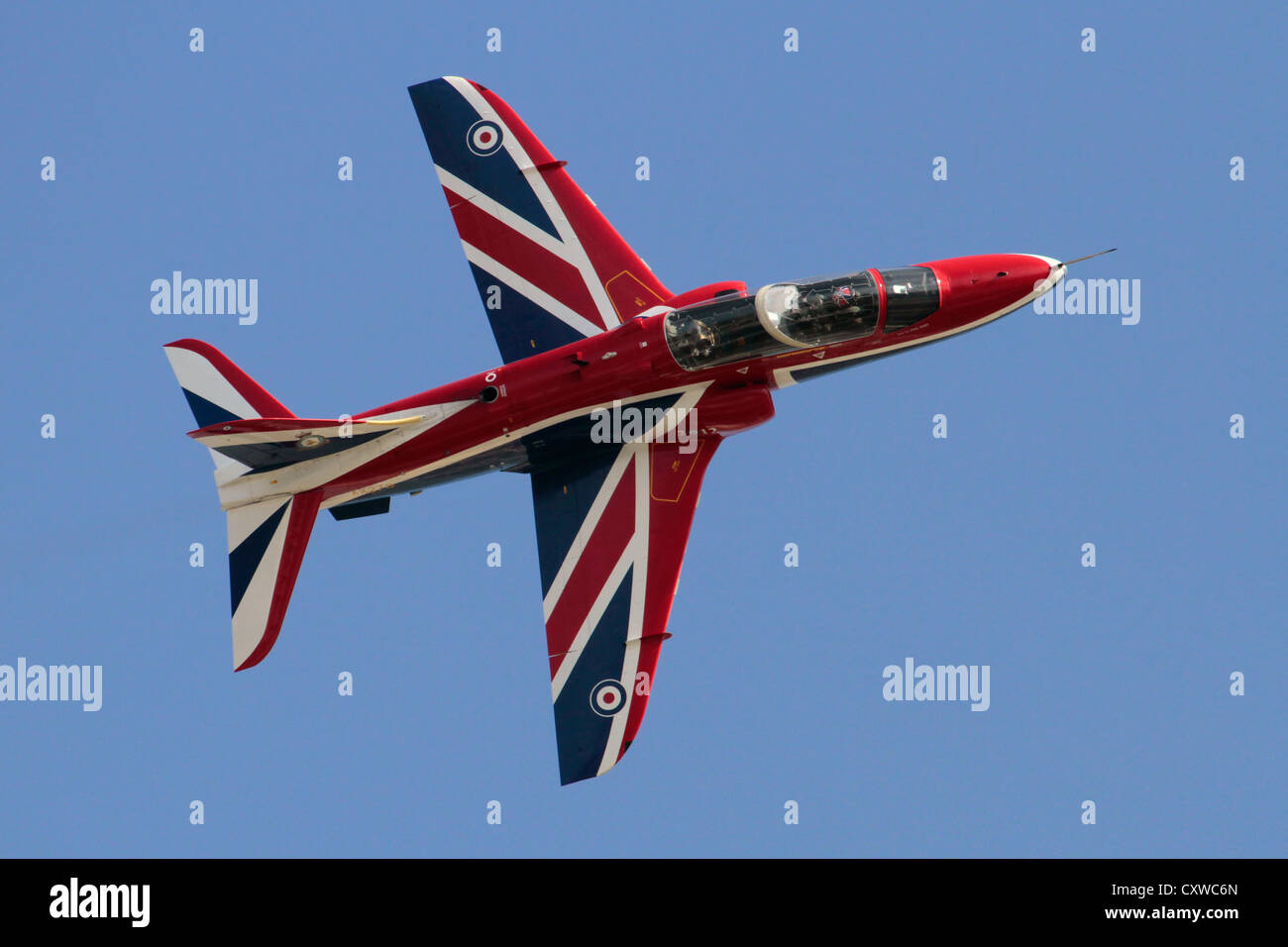 Royal Air Force BAE Hawk T1 Militärjettrainer in speziellen Displayfarben Stockfoto