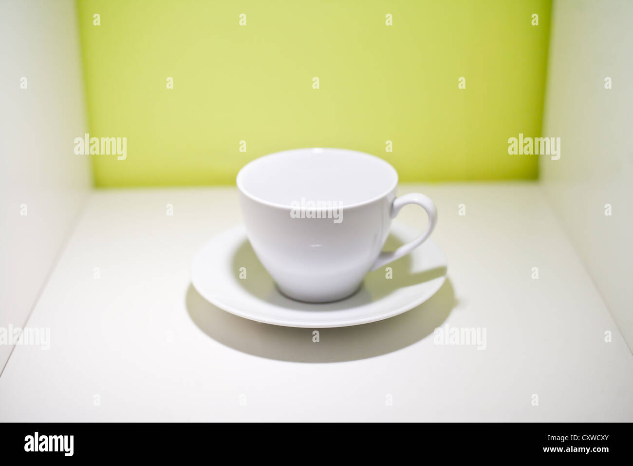 Weiße Kaffeetasse Stockfoto