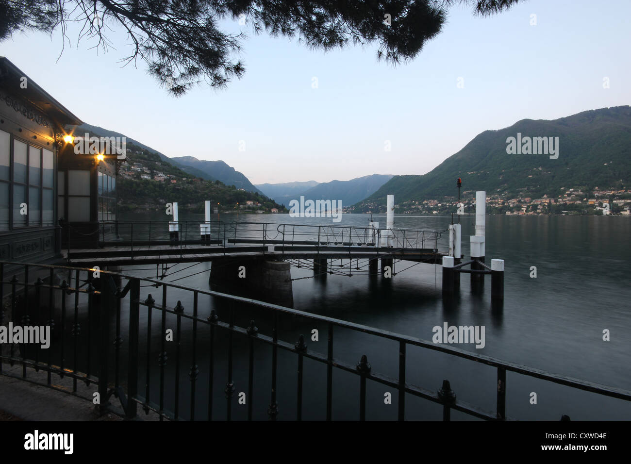 ein schöner & malerischen Blick von Cernobbio Comer See, Comer See, Boote, Hotels, photoarkive Stockfoto