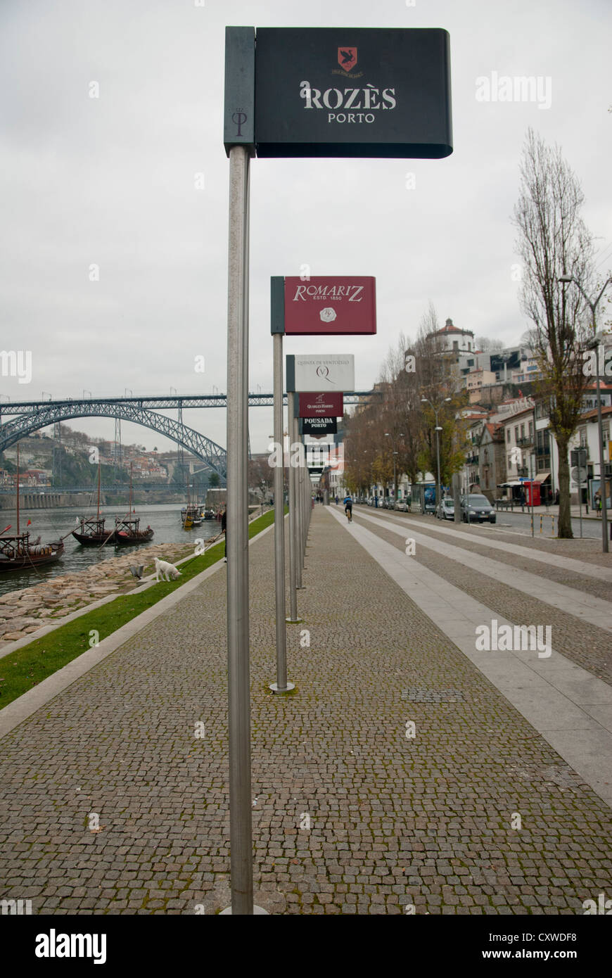 Zeichen von Porto Wein Produzent Rozes, Provinz Douro, Portugal Stockfoto