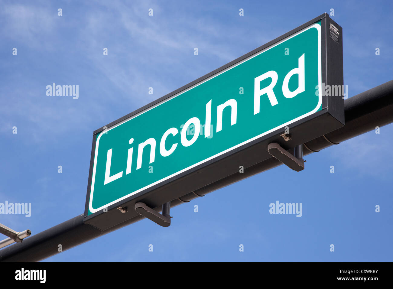 Lincoln Road Straßenschild, South Beach Miami south beach-Florida-usa Stockfoto