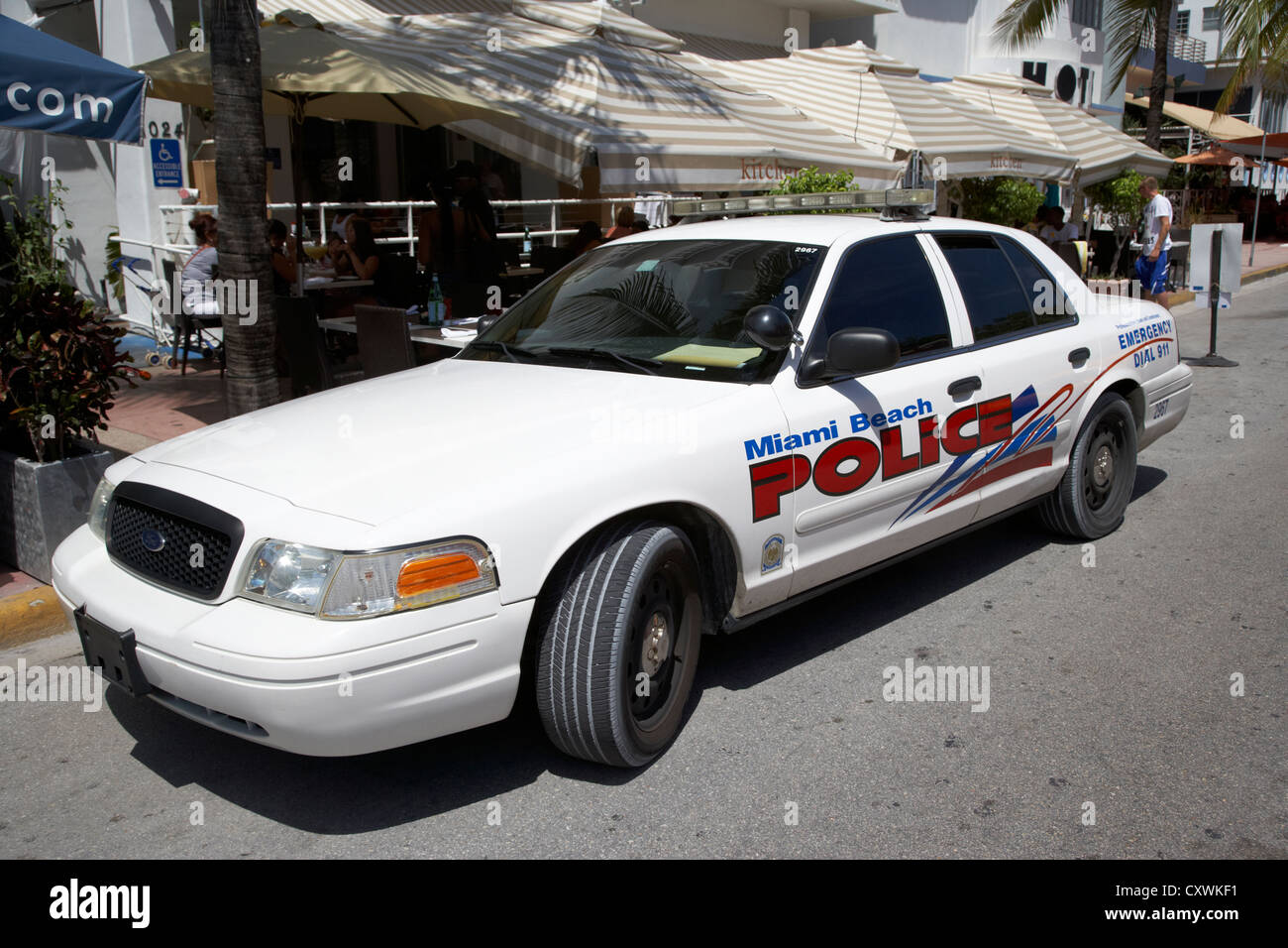 Polizei Streifenwagen Fahrzeug Miami Beach south beach Florida usa Stockfoto