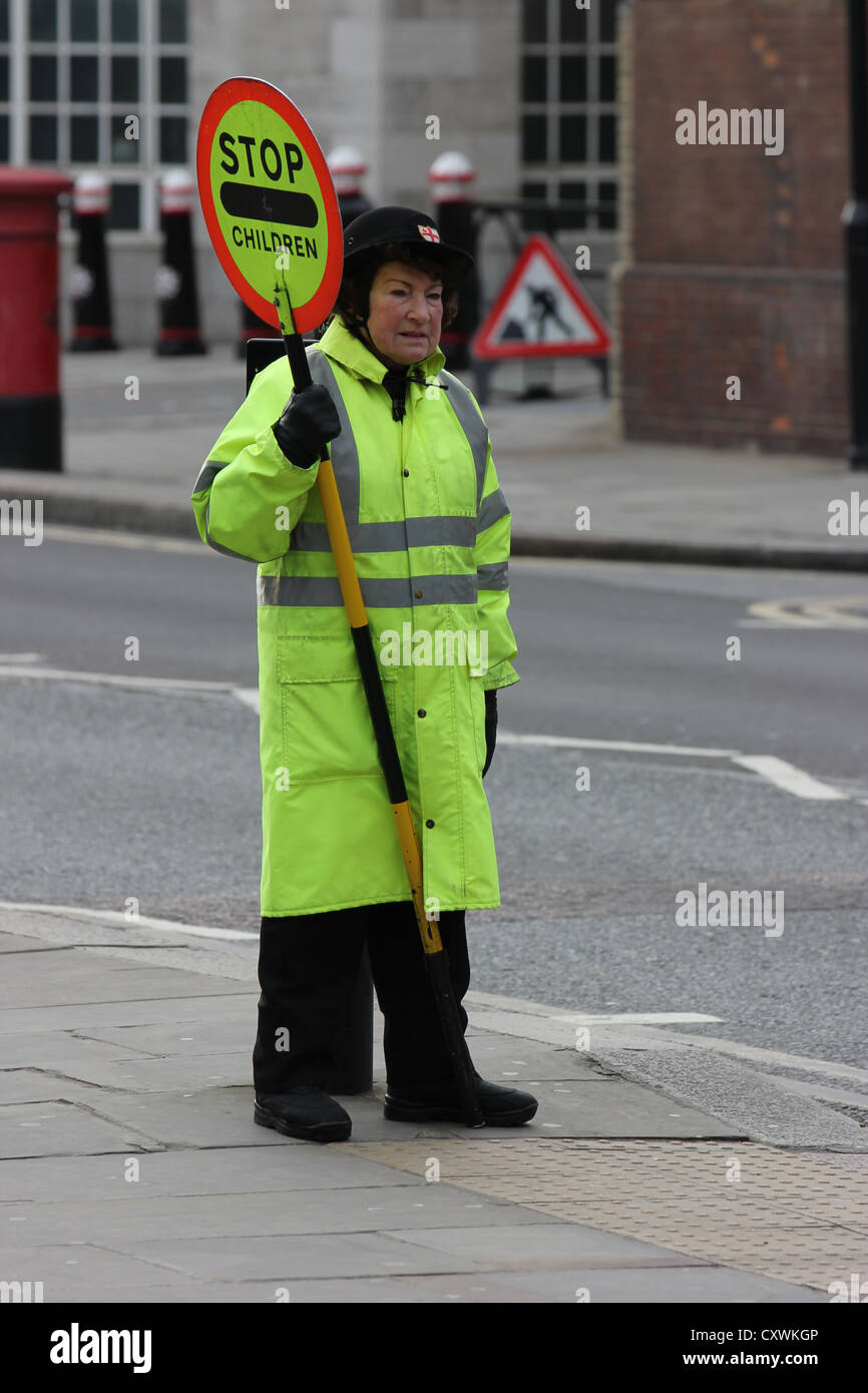 Lolly-Pop Lady, London,U.K., Stadt, Europa, Photoarkive, Transport, Verkehr, Menschen Stockfoto