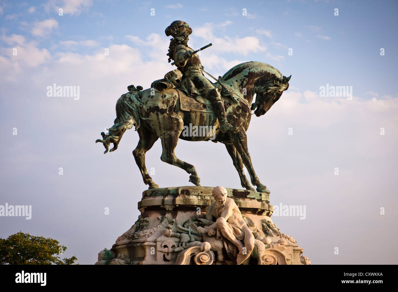 Statue des Prinzen Eugen von Savoyen, Königspalast, Budapest Stockfoto