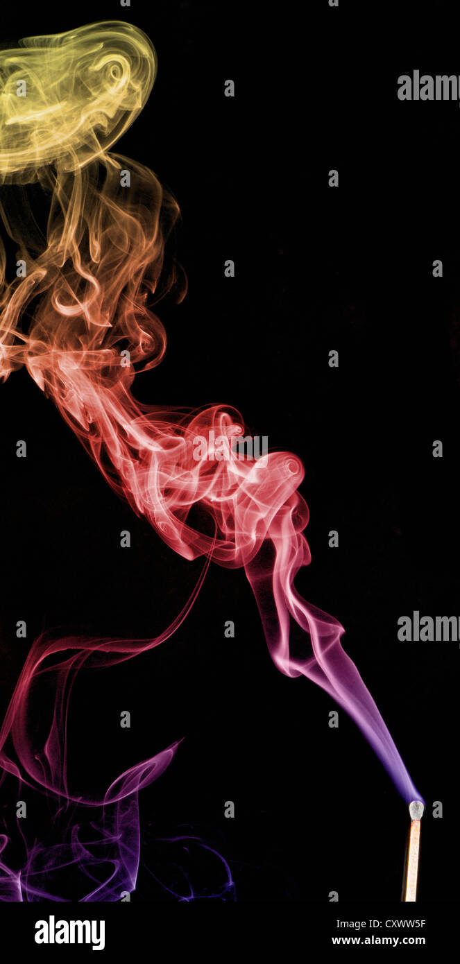 Muster der Rauch Turbulenzen Stockfoto