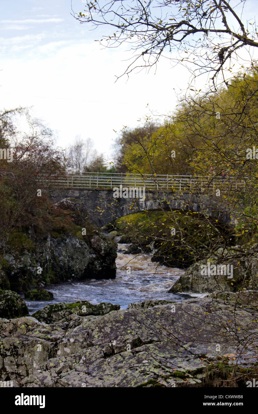Stroan Brücke in Galloway Forest Park in Schottland Stockfoto