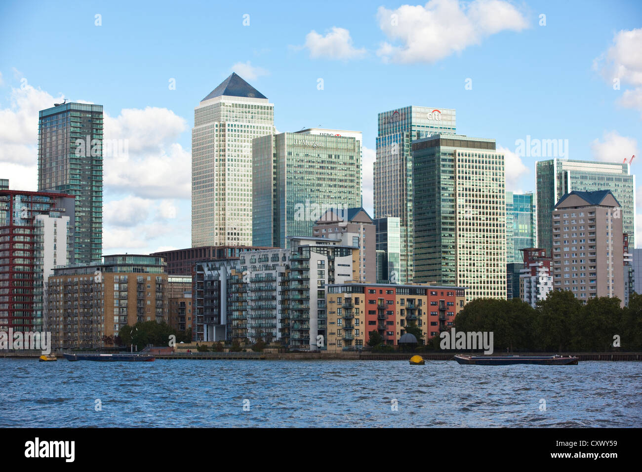 Canary Wharf, das Bankenviertel von London, Isle of Dogs, England, UK Stockfoto