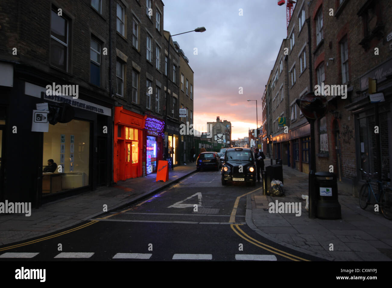 London, Brick Lane, Shoreditch, Streetview Stockfoto