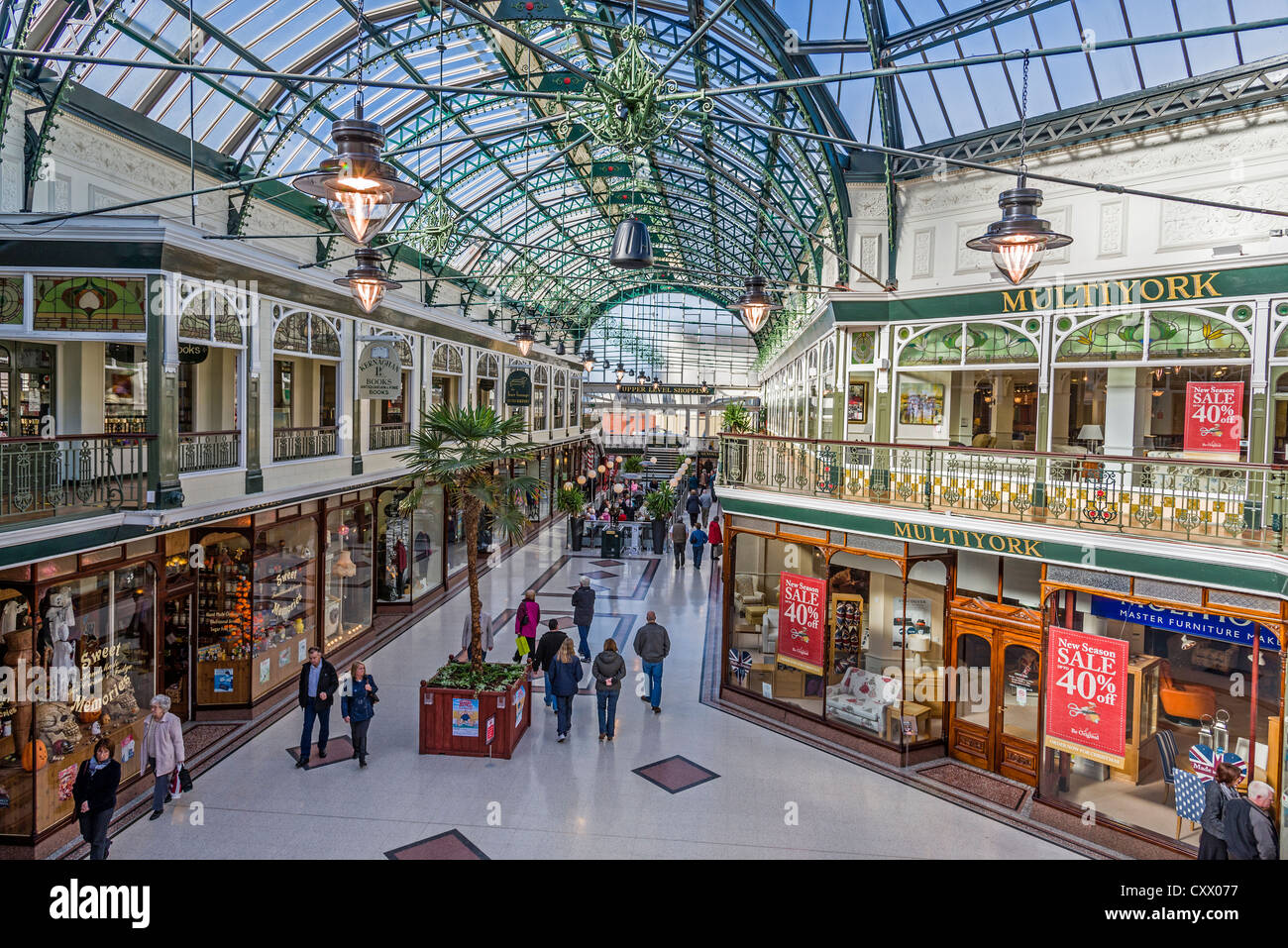 Die Wanderer-Passage in Lord Street, Southport, Merseyside. Stockfoto