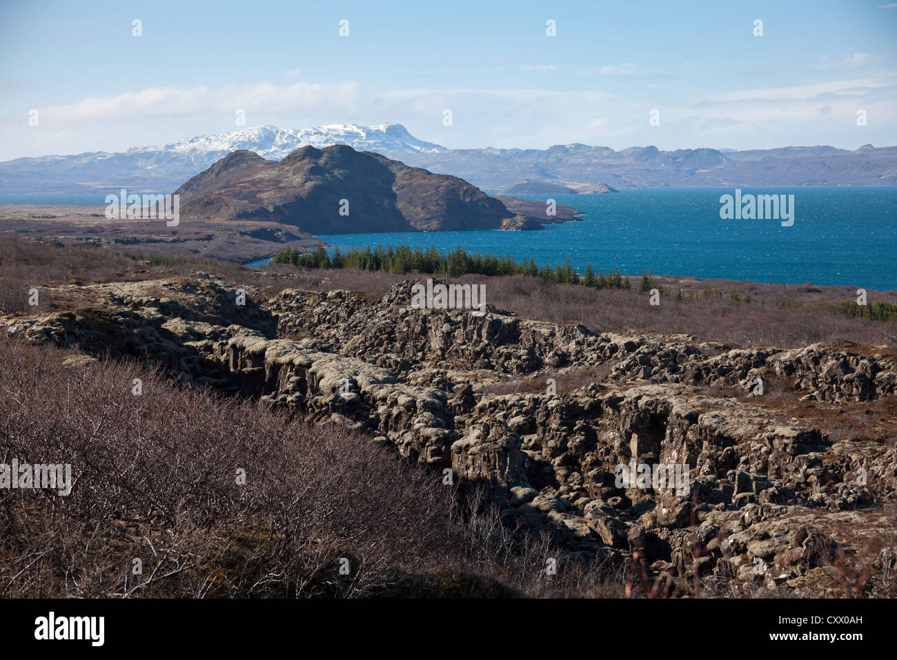 Thingvellir Landschaft, Island Stockfoto