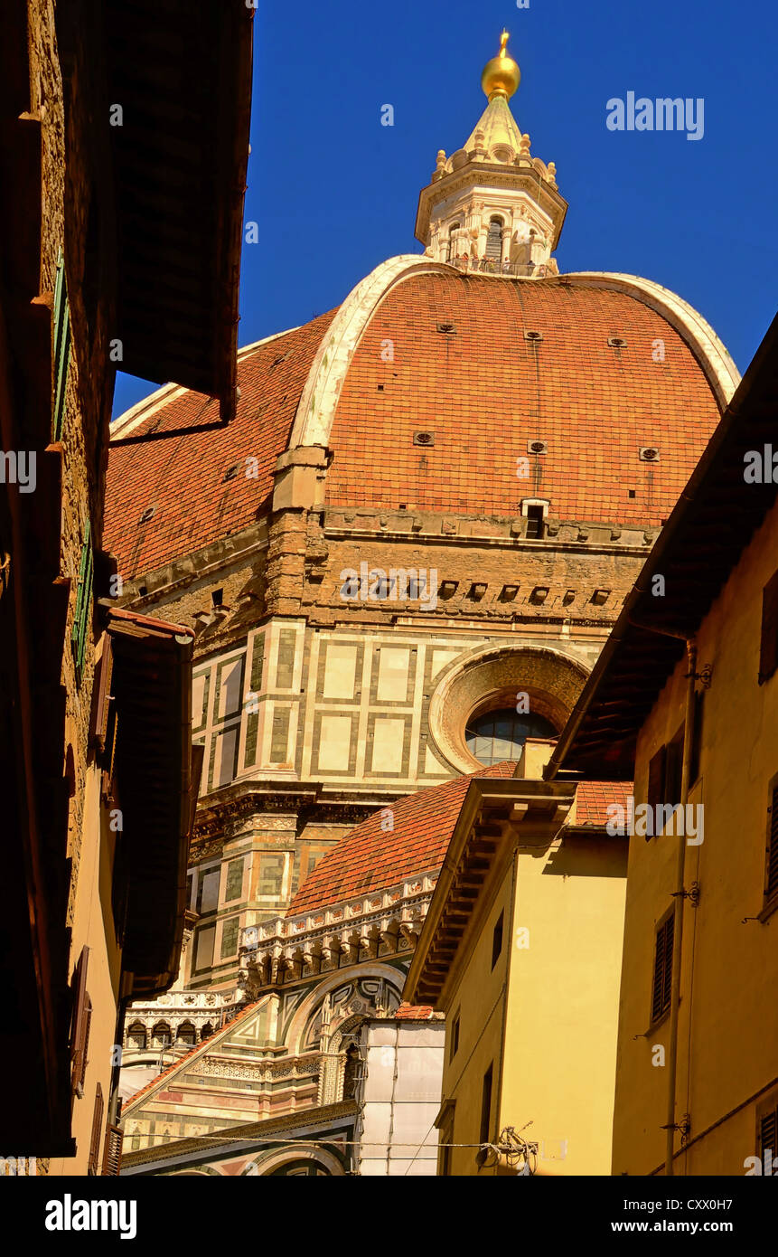 Der Dom von Florenz wurde konzipiert von Filippo Brunelleschi und fertiggestellt im Jahre 1368 Stockfoto