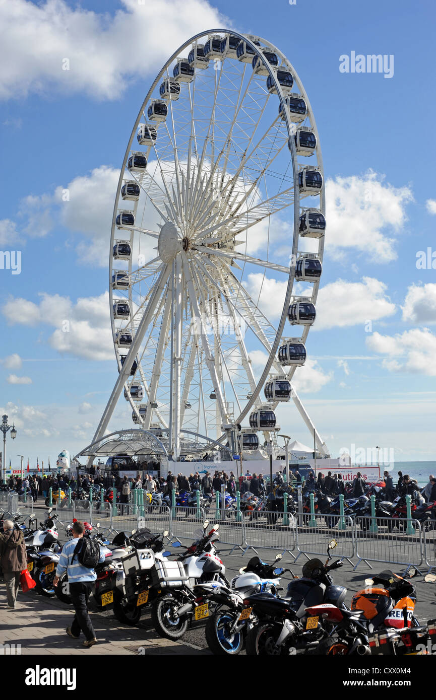 Brightona der jährlichen Motorrad Wohltätigkeitsveranstaltung zugunsten der Sussex Herz Liebe Stockfoto