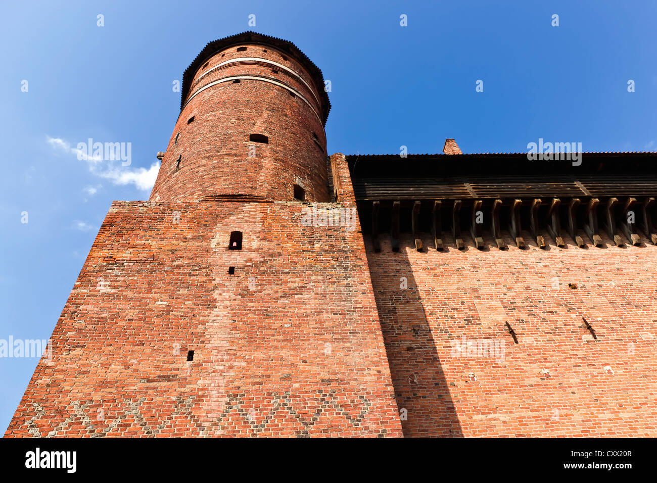Sehenswürdigkeiten von Polen. Allenstein Altstadt mit der gotischen Burg. Stockfoto