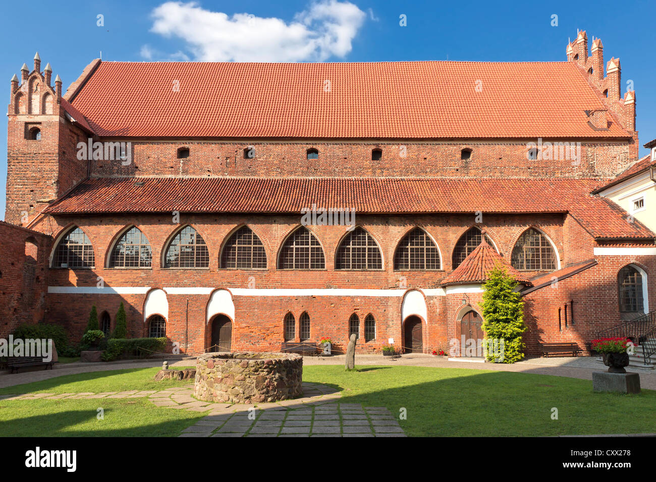 Sehenswürdigkeiten von Polen. Allenstein Altstadt mit der gotischen Burg. Stockfoto