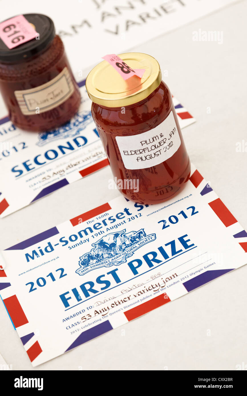 Gewinner der Marmelade machen Wettbewerb bei einer Landwirtschaftsausstellung, UK Stockfoto