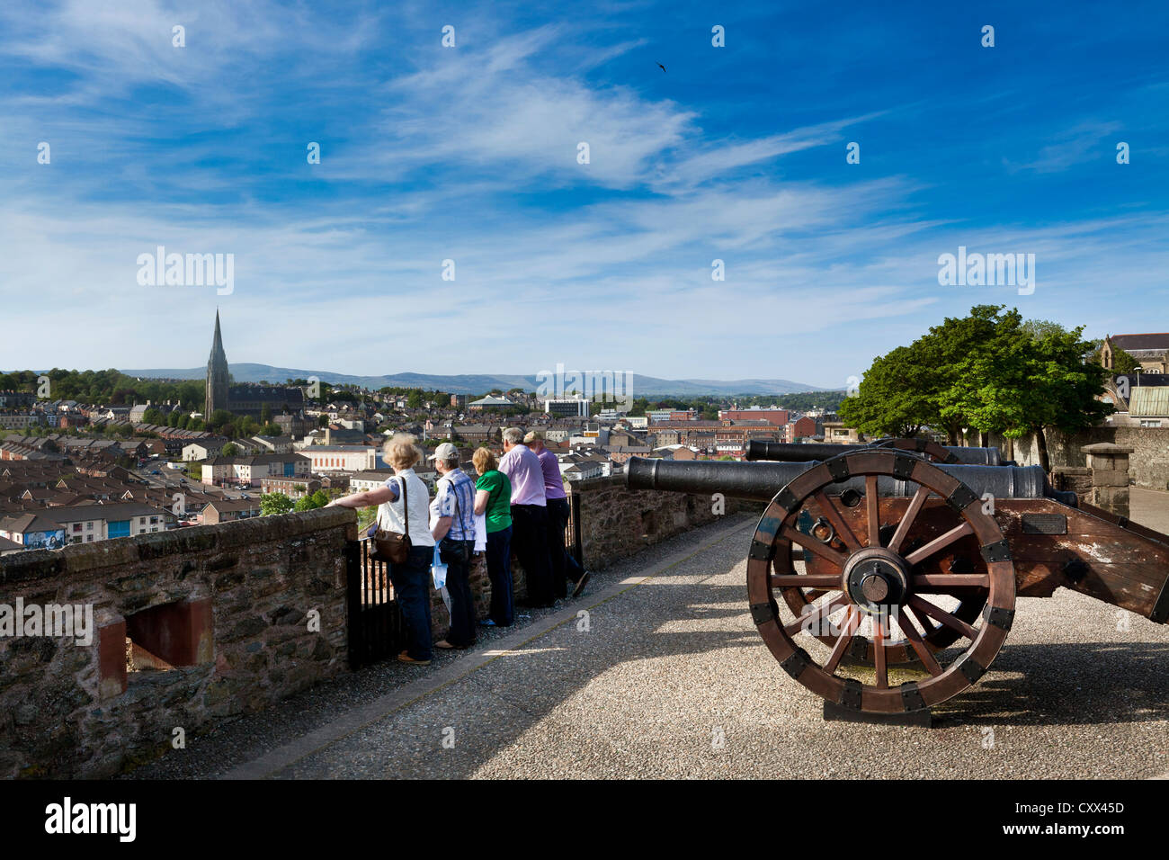 Derrys Wände, Derry, Londonderry-Nordirland Stockfoto